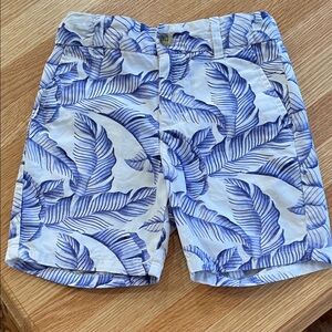 Janie and Jack Boys Blue Leaf Print Shorts Size 5